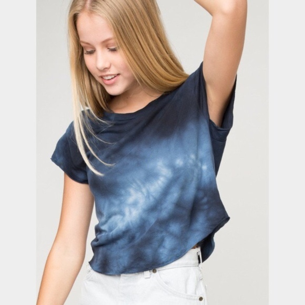 John Galt/ Brandy Melville blue tie dye tee shirt